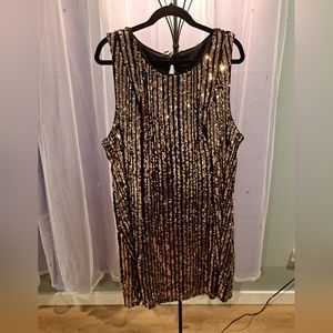Gold Sequin Party Dress
